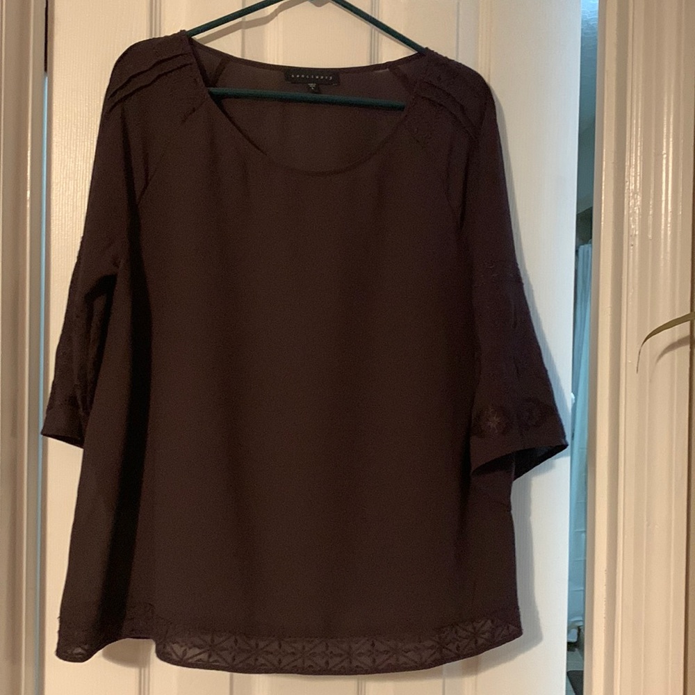 Dark burgundy top